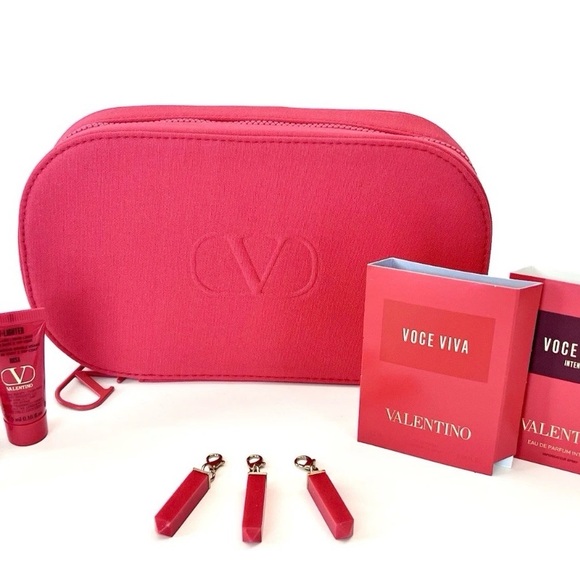 Valentino Accessories - Valentino Red Cosmetic Bag with Accessories NWT